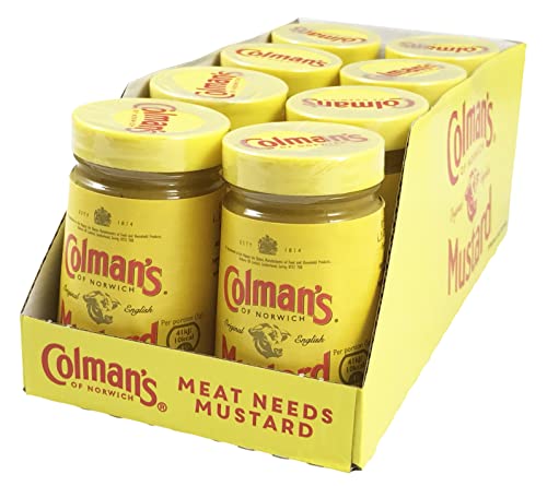 Colmans Original English Mustard Englischer Senf 8X 170G Glas – importiert von Shestore24 von SHESTORE24