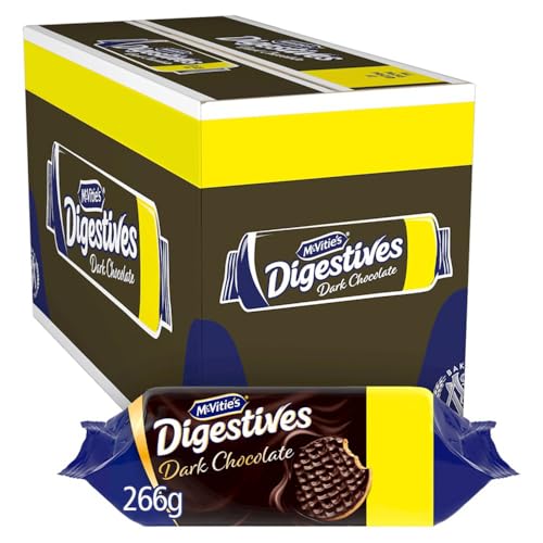 Dark Chocolate Digestives Knusprige englische Kekse mit Zartbitterschokolade überzogen15x 266g – importiert von Shestore24 von SHESTORE24