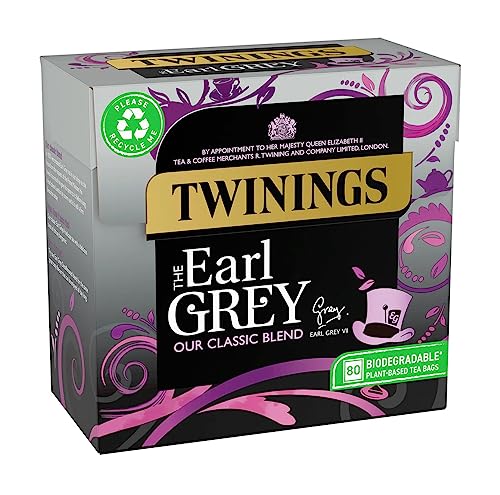 Earl Grey englischer Schwarztee schwarzer Tee aus England mit Bergamotte- und Zitronenaroma 80 Teebeutel – importiert von Shestore24 von SHESTORE24