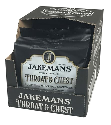 Jakemans Throat & Chest Soothing Menthol Lozenges Lutschbonbon 12x 73g – importiert von Shestore24 von SHESTORE24