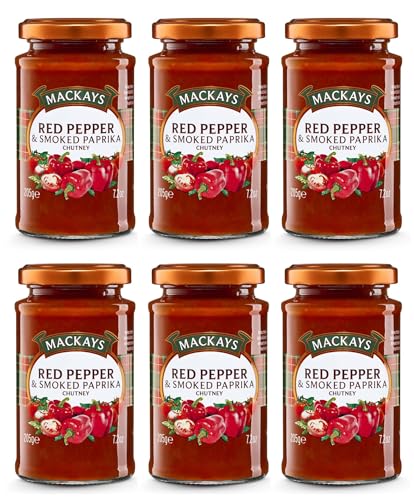 Mackays Red Pepper & Smoked Paprika Chutney 6x 205g – importiert von Shestore24 von SHESTORE24