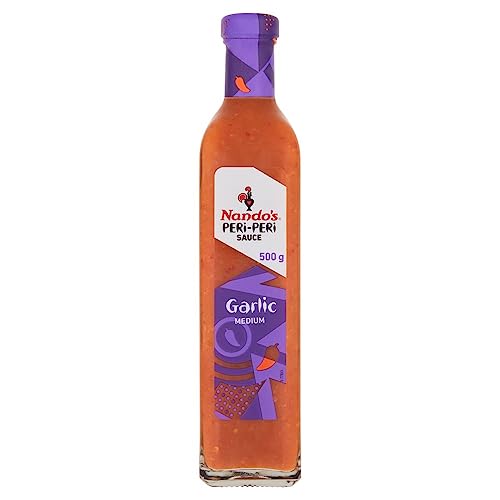 Nando's Peri Peri Sauce Garlic Medium Chilisauce Chilisoße mit Knoblauch 500G – importiert von Shestore24 von SHESTORE24