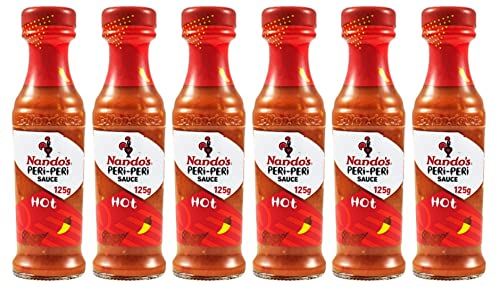 Nando´s Peri Peri Sauce Hot Scharfe Soße Chilisauce Chilisoße 6X 125G – importiert von Shestore24 von SHESTORE24