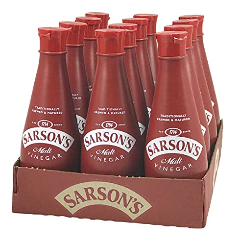 Sarsons Malt Vinegar Malzessig 12X 300ML Kunststoff-Flasche – importiert von Shestore24 von SHESTORE24