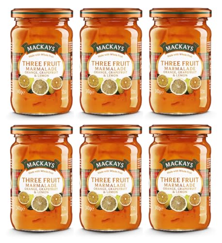 Three Fruit Marmalade Dreifrucht-Marmelade aus Orangen, Grapefruits und Zitronen 6X 340G – importiert von Shestore24 von SHESTORE24