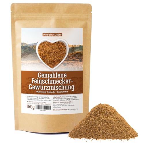 Gewürzmischung Kreuzkümmel Koriander Muskat 150g, ayurvedische Gewürzmischung mit Cumin Koriander und Muskatnuss. Feinschmecker von MeerBach & Rose