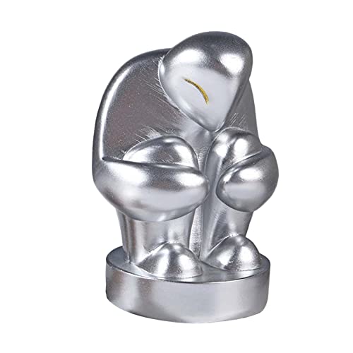 Abstrakte Denker-Statue, stille Denker-Skulptur, modernes Wohnzimmer, Büro, Heimdekoration, Kunstliebhaber, Geschenk for Sammeln(Argent) von SHOUKAII