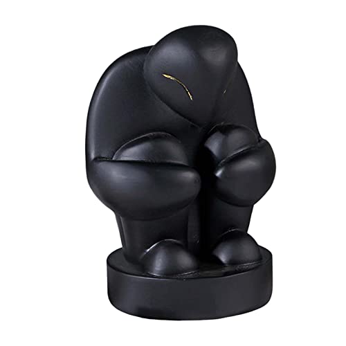 Abstrakte Denker-Statue, stille Denker-Skulptur, modernes Wohnzimmer, Büro, Heimdekoration, Kunstliebhaber, Geschenk for Sammeln(Black) von SHOUKAII