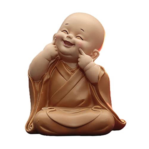 Buddha-Statue, Figur, Babypuppen, Kunstharz, Ornamente, Einweihungsgeschenke, Teestube, Schrank, Schreibtisch, Heimdekoration(Grin) von SHOUKAII