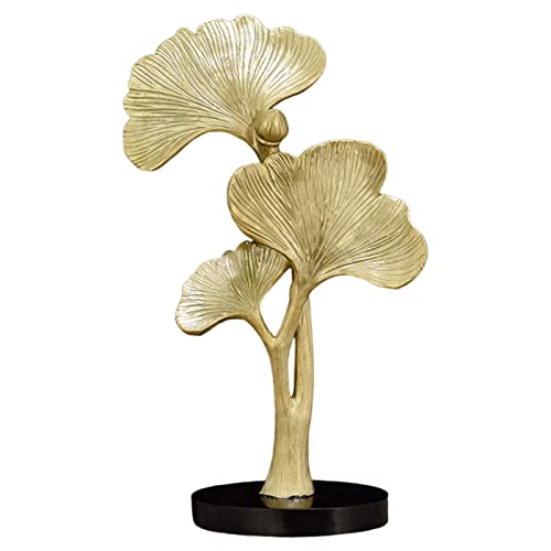 Ginkgoblätter-Statue, schöne Natur, langlebige Statue, Ornamente, Wohnzimmer, Flur, Schlafzimmer, Heimkunst-Dekoration(Gold) von SHOUKAII