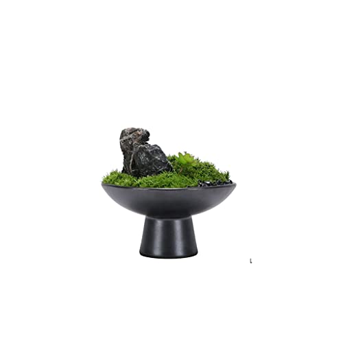 Künstlicher Bonsai-Baum, Desktop-Bonsai, Zen-Teezimmer, unsterbliche Moosgrünpflanze, Topf-Wohnzimmer-Couchtisch, Bonsai-Dekoration, gefälschte Topfpflanze(S-12 * 11cm) von SHOUKAII