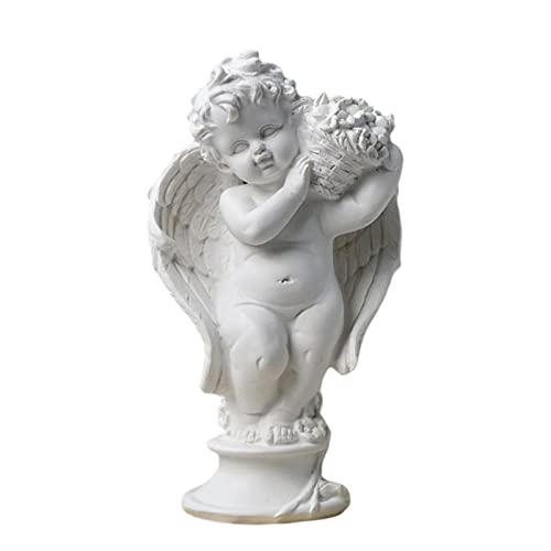 Nordic Fairy Angel Figur Edler Heiliger Cherub Kunsthandwerk Sammlung Garten Terrasse Fenster Dekoration Home Office Dekor(Flower Basket) von SHOUKAII