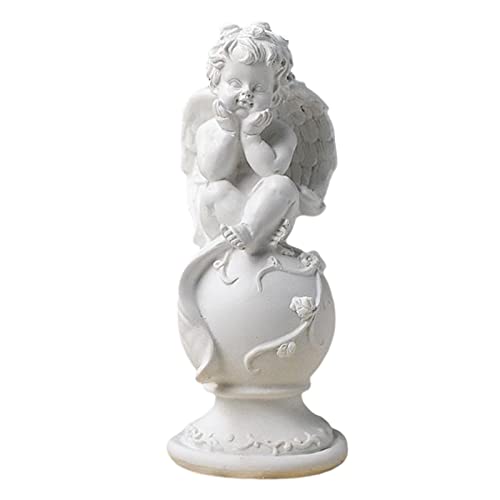 Nordic Fairy Angel Figur Edler Heiliger Cherub Kunsthandwerk Sammlung Garten Terrasse Fenster Dekoration Home Office Dekor(Hands on Chin) von SHOUKAII