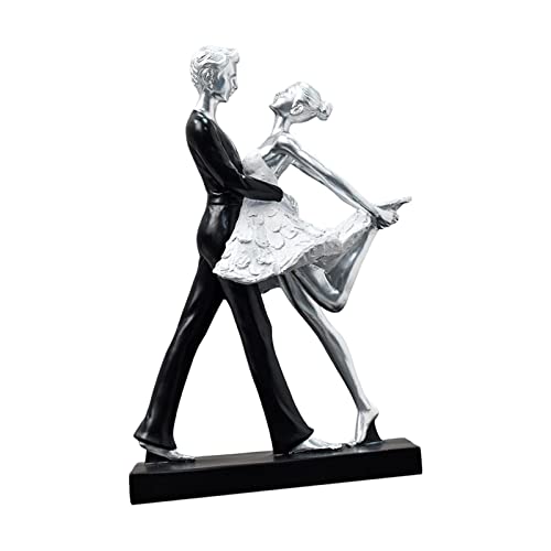 Romantisches Paar Ballett-Statue, Wohnzimmer, Schlafzimmer, Büro, Heimdekoration, Skulptur, Hochzeiten, Jubiläen, Geschenk(Style B Argent) von SHOUKAII