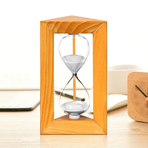 Sanduhr-Timer, 30-Minuten-Sanduhr, Sanduhr mit Massivholzrahmen, Sanduhr mit dreieckiger Säule, Sanduhr-Dekor, kann als Heimdekoration, Büro-Ornamente, for Arbeitszimmer, Büro-Sanduhr verwendet werden von SHOUKAII