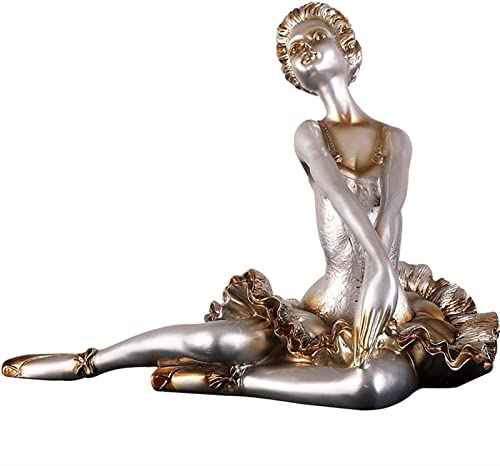 WEIPING – Feng Shui-Statue, Mädchen-Dekor-Statuenfiguren, Tänzer-Skulptur, Kunstharz, Heimdekoration, Schreibtisch-Ornament for Ihren Schreibtisch/Bücherregal/Esstisch, Segensgeschenk(A) von SHOUKAII