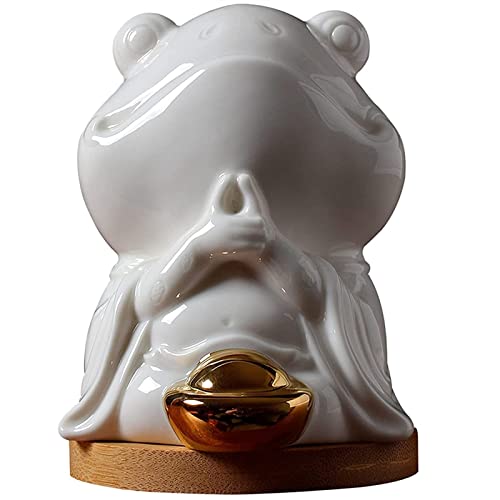 Weiping – Feng Shui-Statue, Froschstatuen und -figuren, Keramik-Tierfiguren, Skulptur, Zen-Wohnaccessoires, Glücks-TV-Schrank, Schreibtisch-Dekoration, Segensgeschenk von SHOUKAII