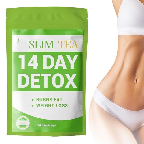 14 Tage Tee Zum Abnehmen, Detox Cleanse Weight Loss Tea, Detox Tee Zum Abnehmen, Sanfte Entgiftung und Reinigung zur Gewichtsreduktion und zum Abbau von Bauchfett von SHOWHEEL