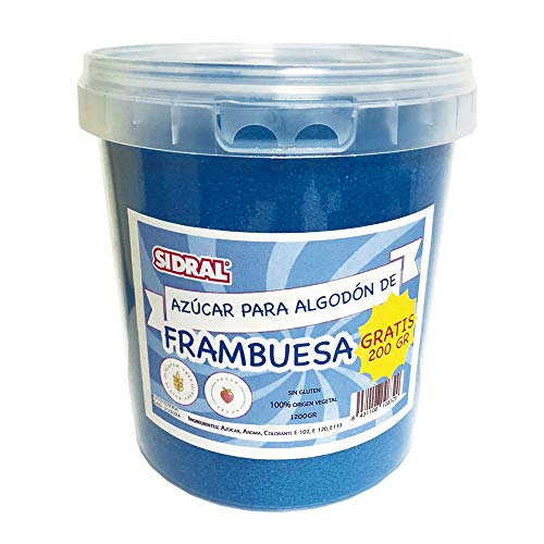 SIDRAL / Frambeere | Zuckerwattezucker für Maschine / 1200 g (200 g gratis) von SIDRAL