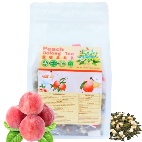 SIFANGDA Pfirsich Oolong Tee 蜜桃乌龙茶 175g(3.5gx50P) Peach Oolong Tea Natürlicher Chinesischer Oolong Früchte Tee von SIFANGDA