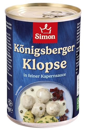 SIMON 4 Königsberger Klopse in Kapernsauce | traditionelle Rezeptur | 400g (Packung mit 10) von SIMON