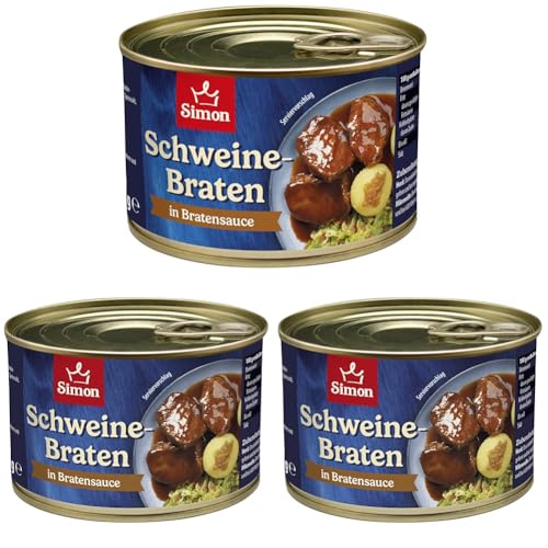 SIMON Schweinebraten in klassischer Bratensauce 400g (Packung mit 3) von SIMON