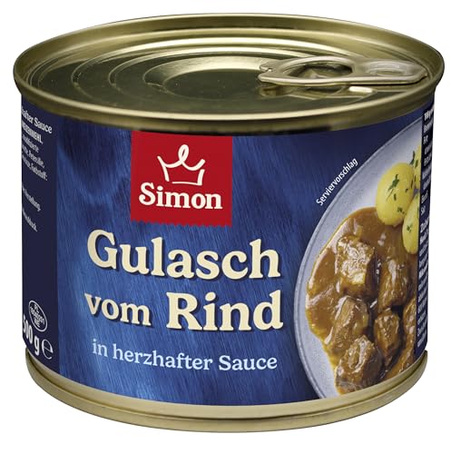 Werner Simon Delikatess Rindergulasch in feiner Sauce (Packung mit 6) von SIMON