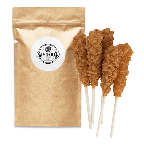 SIVIFOOD Kandiszucker Sticks mit Zimt 10 Stück - goldener Kandis am Stiel für Tee Cinnamon Zucker am Stab Kaffee Kandissticks zum verschenken Geschenk Dekoration Stäbchen Weihnachten Nabat von SIVIFOOD SPIRIT - Of - ORIENT