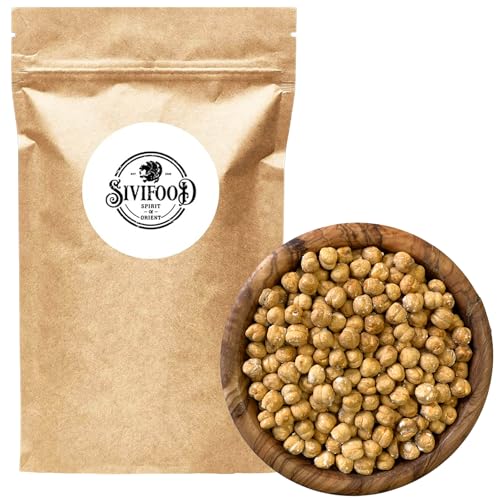 SIVIFOOD Kichererbsen geröstet und gesalzen 500g - geröstete Kichererbsen mit Salz verfeinert gesalzener gesunder Snack natürlich vegan proteinreich ballaststoffreich roasted salted chickpeas von SIVIFOOD SPIRIT - Of - ORIENT