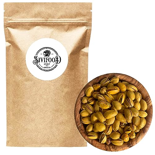 SIVIFOOD Pistazien geröstet & gesalzen mit Safran 250g - geröstete Pistazienkerne mit Safran verfeinert - Nüsse Premium Qualität hochwertig vegan roasted pistachio nuts von SIVIFOOD SPIRIT - Of - ORIENT