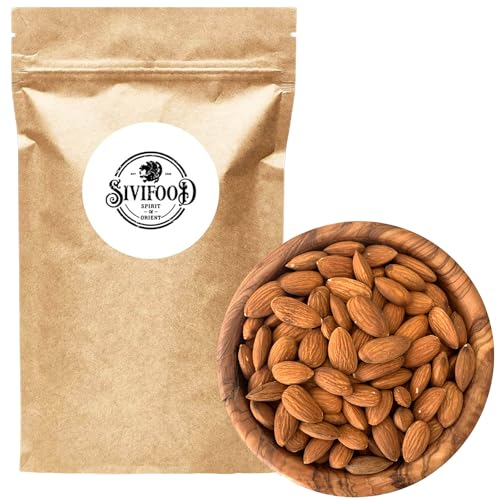 SIVIFOOD ganze Mandeln naturbelassen 500g - natürliche rohe Mandelkerne ohne Schale knackige rohe Mandeln geschält ganz Mandel Nuss Snack Nüsse vegan raw almonds organic almond von SIVIFOOD SPIRIT - Of - ORIENT