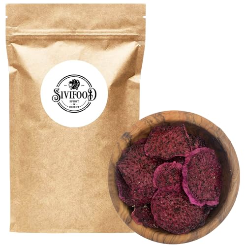 SIVIFOOD getrocknete Drachenfrucht 1kg - rote Pitahaya getrocknet ungeschwefelt exotische Trockenfrucht ohne Zuckerzusatz naturbelassen Dragonfruit dried Fruit Snack 1000g von SIVIFOOD SPIRIT - Of - ORIENT