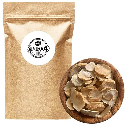 SIVIFOOD getrockneter wilder Knoblauch 200g - Wildknoblauch getrocknet in Scheiben naturbelassen orientalische Knoblauch Schalotten natürlich Musir Moosir von SIVIFOOD SPIRIT - Of - ORIENT