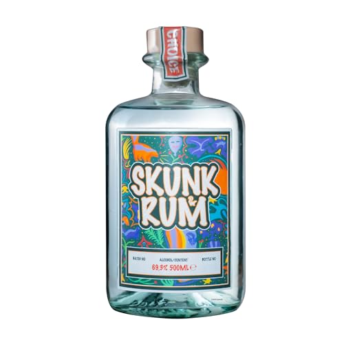 SKUNK Rum | Bewusster weißer Rum | Perfekt für Cocktails, Mojito, Daiquiri | 500ML - 69.3% ABV von SKUNK RUM