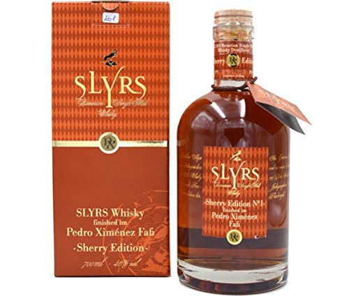 Rarität: Slyrs Whisky Pedro Ximenez Sherry 0,7l Edition No.1 - Bavarian Single Malt Whisky von SLYRS