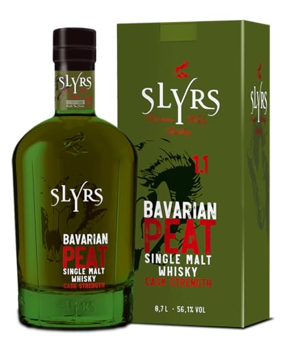 Slyrs Bavarian Peat Single Malt Whisky Cask Strength | 0,7 Liter Flasche in Box von SLYRS