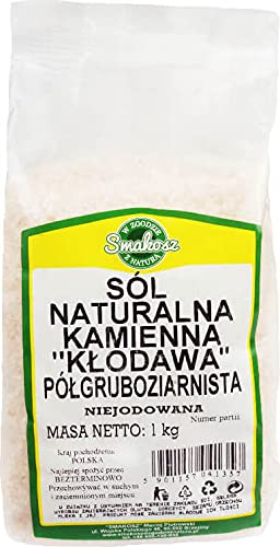 KŁODAWA halbkörniges nicht jodiertes natürliches Kłodawa-Salz 1 kg SMAKOSZ von SMAKOSZ