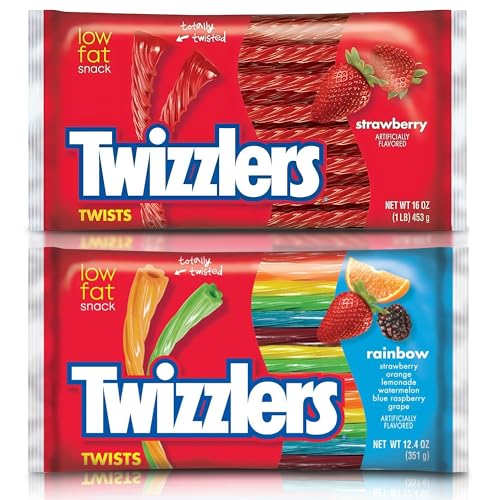 Twizzlers Rainbow & Strawberry Twists – Gönnen Sie sich den Geschmack mit einem 16 oz Rainbow & Strawberry Twists 2er-Pack von SMART BUNDLES