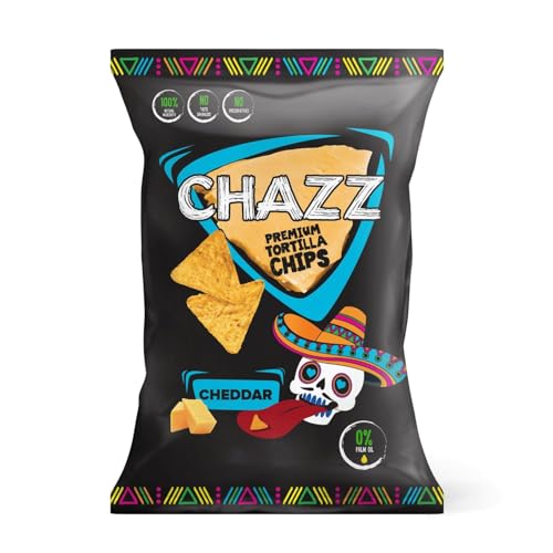 CHAZZ Witzige Knabberartikel & Geschenke - TORTILLA Chips Cheddar Flavor - Tortillachips mit Cheddar Geschmack - Käse Tortillas von CHAZZ von SMASH-ME
