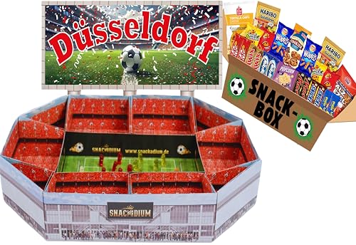 FUSSBALL - SNACKADIUM Fußball Snackstadion XXL inklusive SNACK-BOX. DEIN VEREIN - DEINE FARBEN - DEINE LEIDENSCHAFT- Einzigartiges Geschenk für Fußballfans, Stadionfeeling Zuhause (Düsseldorf) von SNACKADIUM