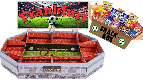 FUSSBALL - SNACKADIUM Fußball Snackstadion XXL inklusive SNACK-BOX. DEIN VEREIN - DEINE FARBEN - DEINE LEIDENSCHAFT- Einzigartiges Geschenk für Fußballfans, Stadionfeeling Zuhause (Frankfurt) von SNACKADIUM