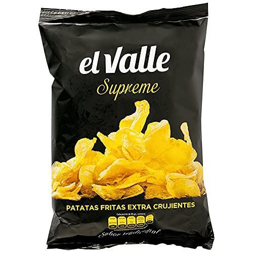 El Valle extra knusprige Kartoffelchips mit Salz 130 g Spanien von SNACKS EL VALLE