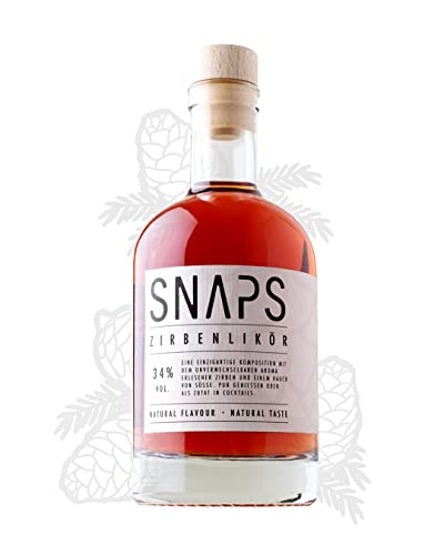 SNAPS Zirbenlikör | 34% | handcrafted in Tirol | Österreich | Premium Zirbenschnaps (350ml) von SNAPS