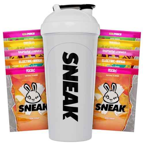 SNEAK | Starterpaket | Zuckerfreier, kalorienarmer Energiedrink für anhaltende Konzentration und Fokus | 10 Portionen und OG Shaker von SNEAK