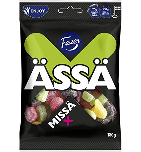 Fazer Assa Missa X wine gums fruit and liquorice Gummiartig 1 Pack of 180g SÖPÖSÖPÖ pack (SOPOSOPO) von SÖPÖSÖPÖ