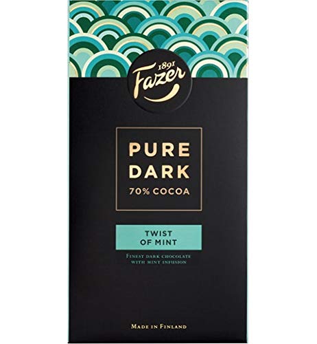 Fazer Pure Dark 70% cocoa - Twist of Mint Schokolade 2 Packungen of 95g SÖPÖSÖPÖ pack (SOPOSOPO) von SÖPÖSÖPÖ