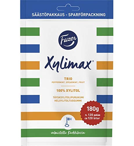 Fazer Xylimax Trio full xylitol Chewing gum 1 Pack of 130g 6.3oz SÖPÖSÖPÖ pack (SOPOSOPO) von SÖPÖSÖPÖ