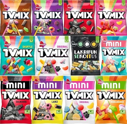 Finnischer TV Mix Original Gummilakritz Set SÖPÖSÖPÖ BOX Variety xx Pack xx oz Care Package Treats Gift Basket Boxes Pack (SOPOSOPO) von SÖPÖSÖPÖ