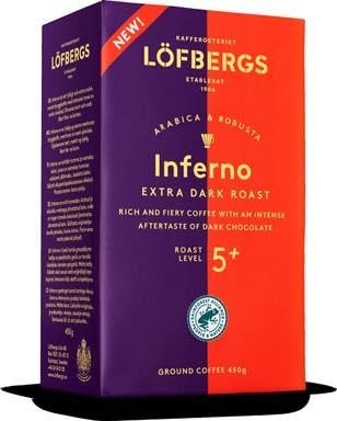 Lofbergs Inferno Extra Dark Filter Coffee 4 Packs of 450g von SÖPÖSÖPÖ