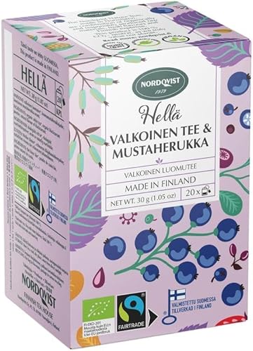 Nordqvist Hellä White Tea & Blackcurrant Tee 1 Kasten of 30g 1.1oz von SÖPÖSÖPÖ